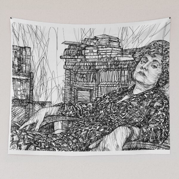 Item preview, MURIEL SPARK ink portrait .1 designed and sold by lautir.