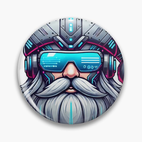 Item preview, Cyberpunk Santa with Futuristic Tech Accessories designed and sold by lubushop1.