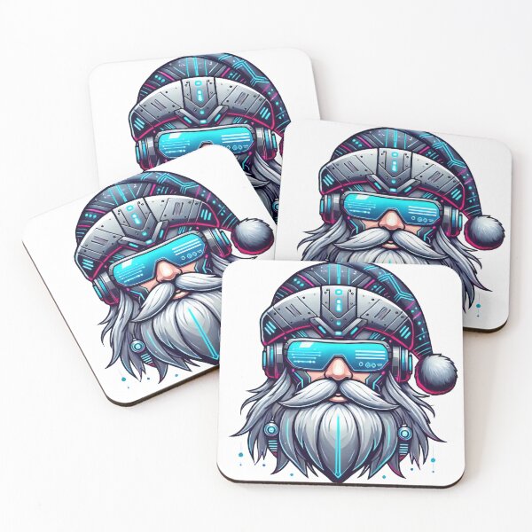Item preview, Cyberpunk Santa with Futuristic Tech Accessories designed and sold by lubushop1.