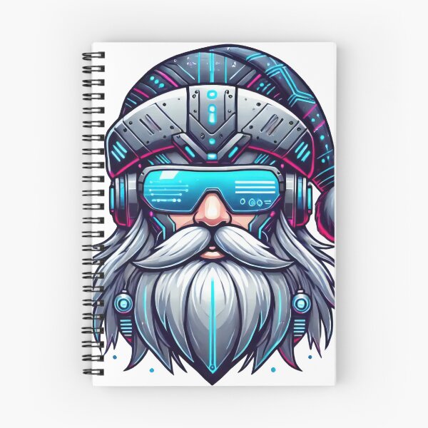 Item preview, Cyberpunk Santa with Futuristic Tech Accessories designed and sold by lubushop1.