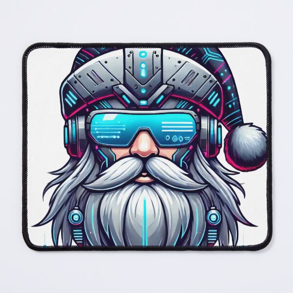 Item preview, Cyberpunk Santa with Futuristic Tech Accessories designed and sold by lubushop1.