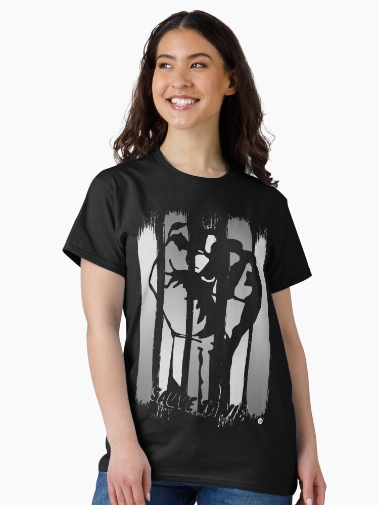 Aperçu 2 sur 7. T-shirt classique avec l'œuvre Sauve ta vie. Modèle N°5 créée et vendue par Vinidal.