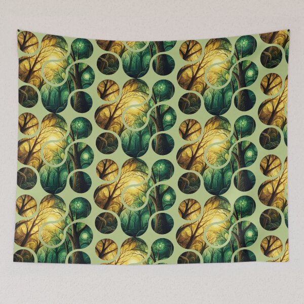 Item preview, Radiant Forest Canopy - Illuminated Nature Art designed and sold by TrendzSlayer.