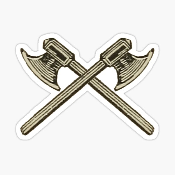 Item preview, Crossed Axes, Axe Drawing  designed and sold by HawthorneFlame.
