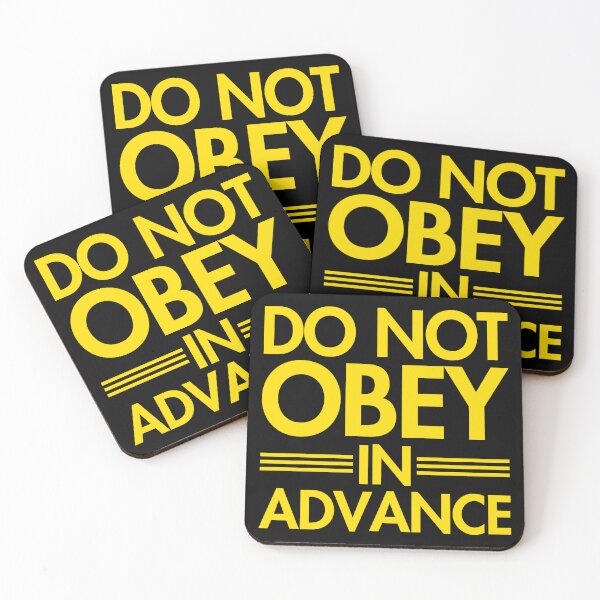 Item preview, Do NOT Obey in Advance - yellow designed and sold by Thelittlelord.