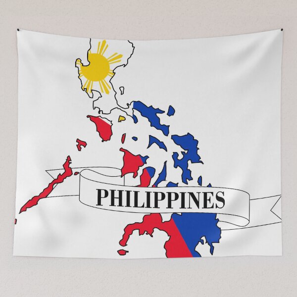 Item preview, philippines flag map designed and sold by visual adventures.