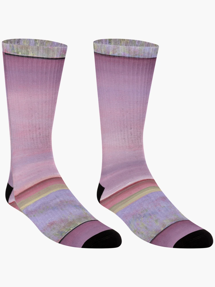 Thumbnail 3 of 5, Socks, Abstract Sunset designed and sold by Shelly Moore.