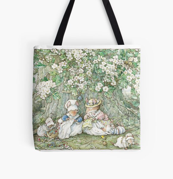 Brambly Hedge - Hawthorn blossom and babies All Over Print Tote Bag