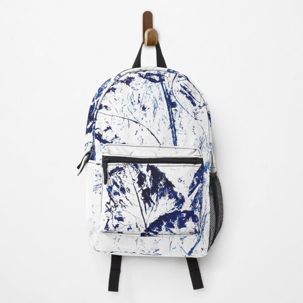 Item preview, navy blue leaves designed and sold by SelenePaintings .