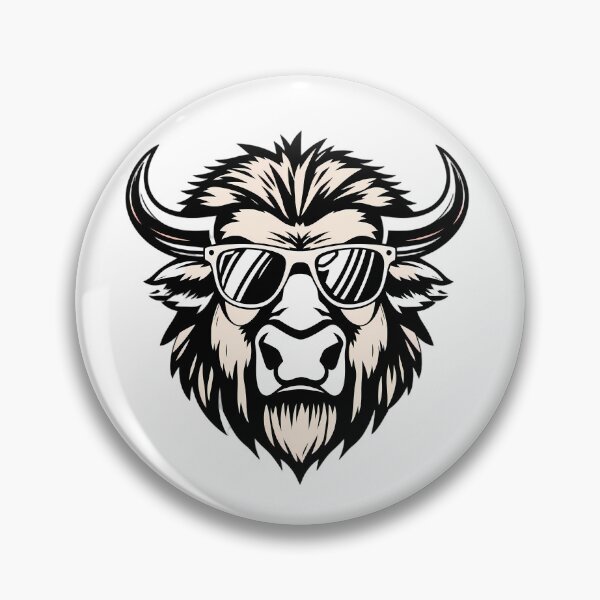 Item preview, Cool Buffalo design print t-shirt designed and sold by ART ATTACK ZONE.