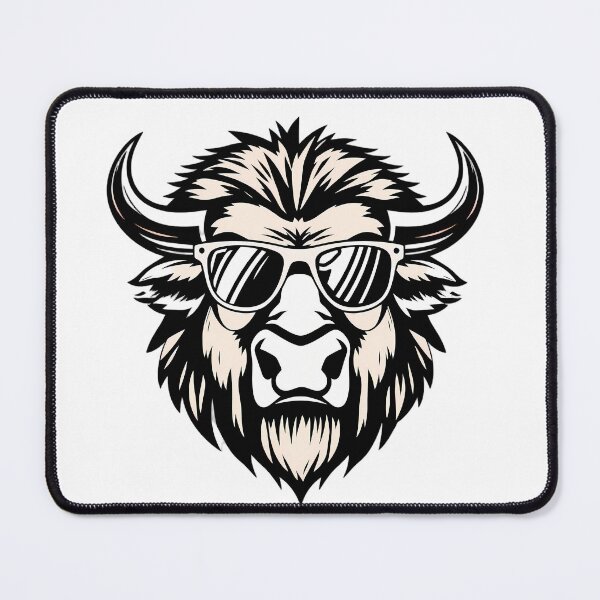 Item preview, Cool Buffalo design print t-shirt designed and sold by ART ATTACK ZONE.
