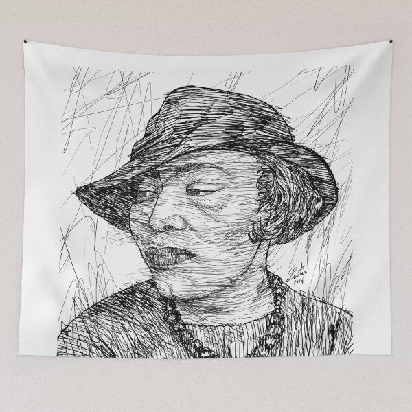 Item preview, ZORA NEALE HURSTON ink portrait .1 designed and sold by lautir.