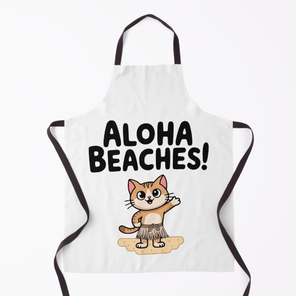 Item preview, Aloha Beaches! Cute Hawaiian Cat Pun designed and sold by PMCreative.