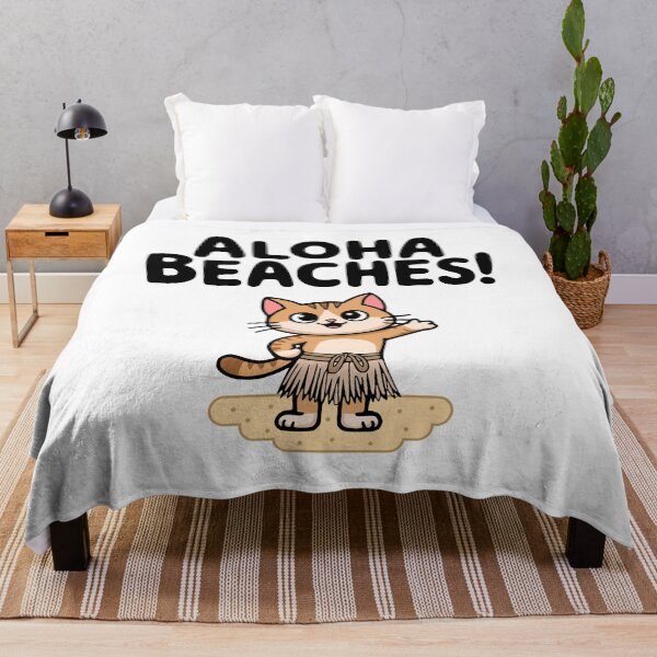 Item preview, Aloha Beaches! Cute Hawaiian Cat Pun designed and sold by PMCreative.