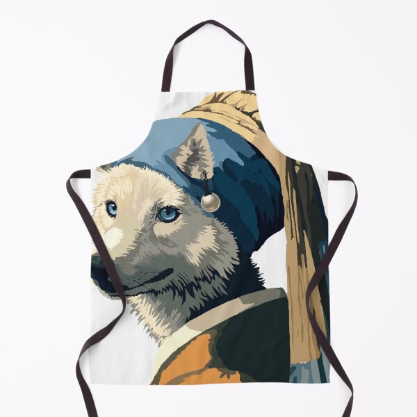 Item preview, Wolf Woman as Johannes Vermeer's Girl With Pearl Earring designed and sold by KlakkDrawsStuff.