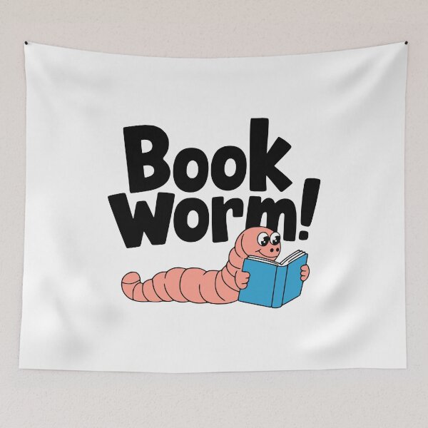 Item preview, Bookworm! Cute Book Worm Reading A Book Pun designed and sold by PMCreative.