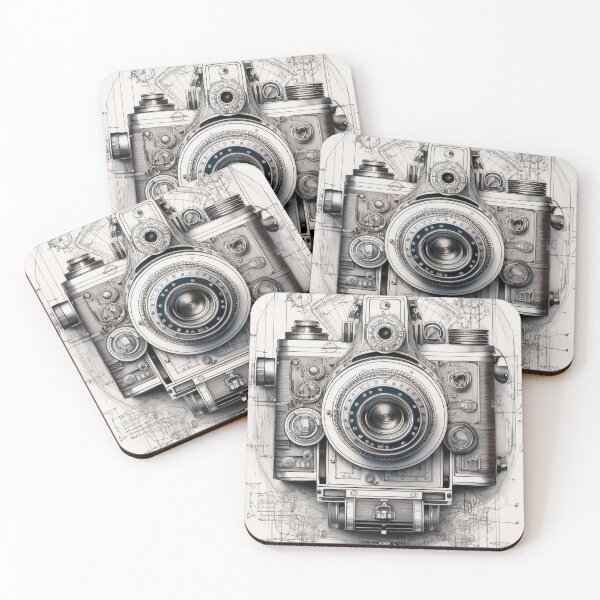 Item preview, Vintage Camera Blueprint – A Retro Engineering Masterpiece designed and sold by drawbey.