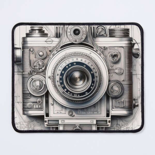 Item preview, Vintage Camera Blueprint – A Retro Engineering Masterpiece designed and sold by drawbey.
