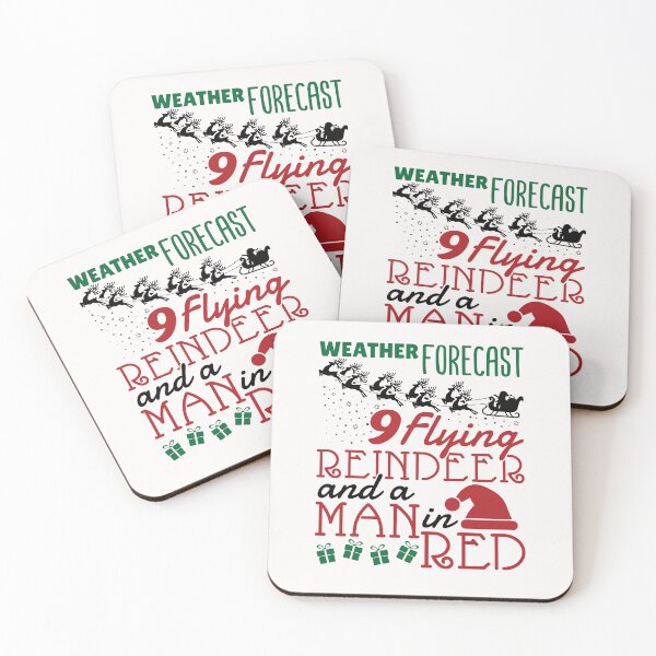 Item preview, Funny Meteorology Christmas Forecast Reindeer Man in Red designed and sold by jaygo.