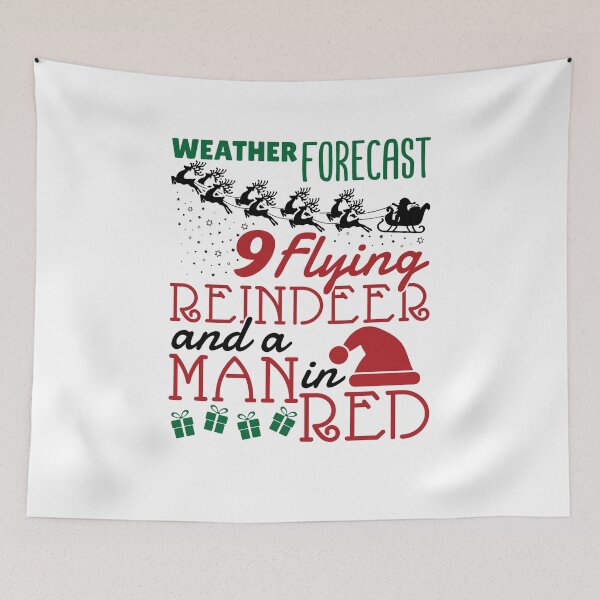 Item preview, Funny Meteorology Christmas Forecast Reindeer Man in Red designed and sold by jaygo.