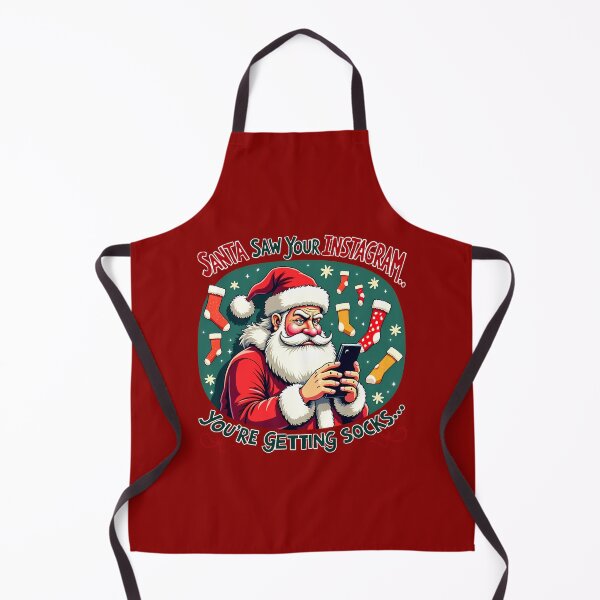 Item preview, Santa Saw Your Instagram - Funny Christmas Design designed and sold by MystiqSlav.