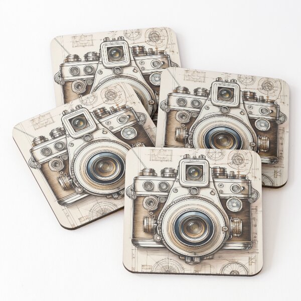 Item preview, Vintage Camera Blueprint – A Retro Engineering Masterpiece designed and sold by drawbey.