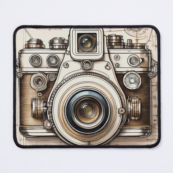 Item preview, Vintage Camera Blueprint – A Retro Engineering Masterpiece designed and sold by drawbey.