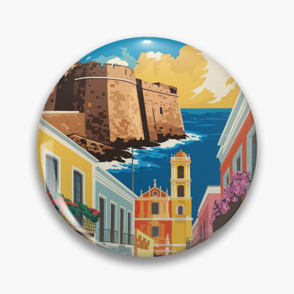 Item preview, Póster de viaje vintage de San Juan designed and sold by TravelerRat.