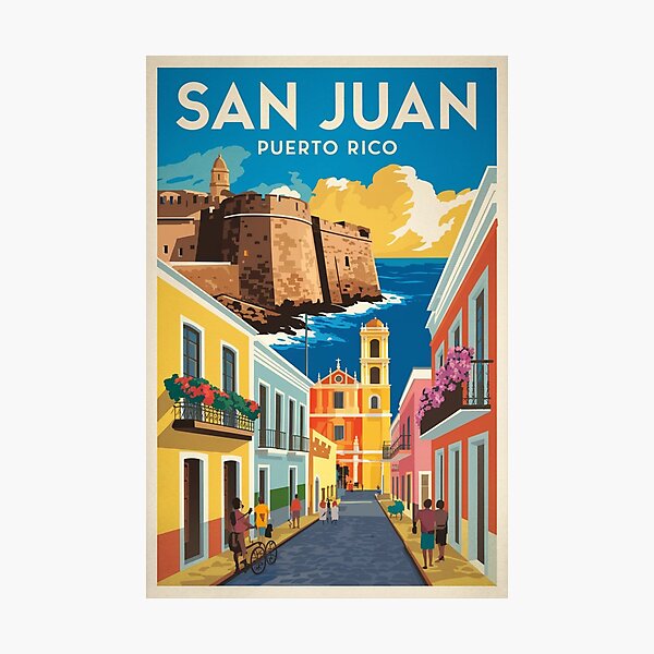 Item preview, San Juan Vintage Travel Poster designed and sold by TravelerRat.