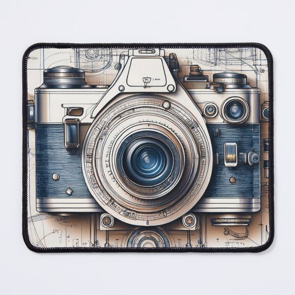 Item preview, Vintage Camera Blueprint – A Retro Engineering Masterpiece designed and sold by drawbey.