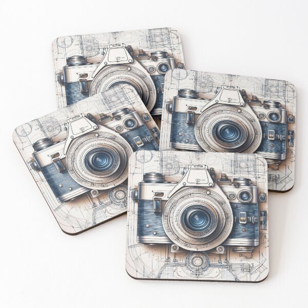 Item preview, Vintage Camera Blueprint – A Retro Engineering Masterpiece designed and sold by drawbey.