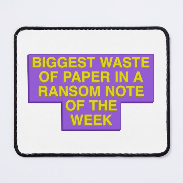 Item preview, Waste of paper of the week tv burp designed and sold by davedonut.