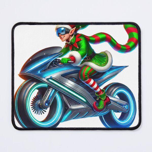 Item preview, Elf Riding a Futuristic Motorcycle designed and sold by AIARTIST1.