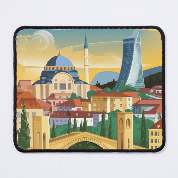Item preview, Sarajevo Vintage Travel Poster designed and sold by TravelerRat.