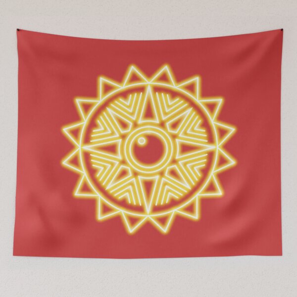 Item preview, Neon effect sun design #2 red background designed and sold by PEB-creative24.