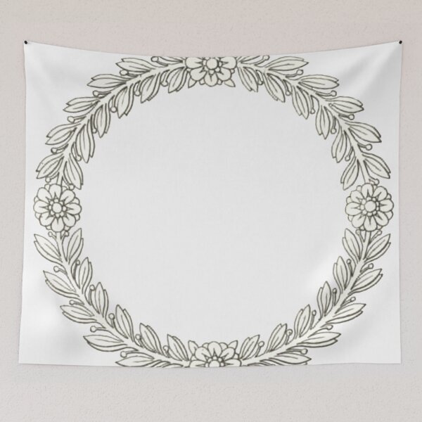 Item preview, Wreath with Flowers Illustration designed and sold by HawthorneFlame.