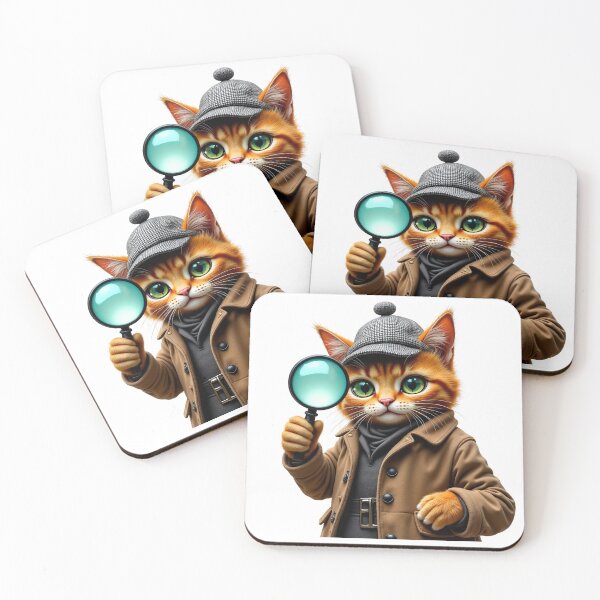 Item preview, Detective Meow in Action - Funny Cat Detective Design designed and sold by ArtVibesX.
