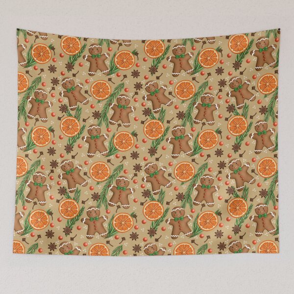 Item preview, Joyful Christmas Pattern Beige designed and sold by AnnikaisDrawing.