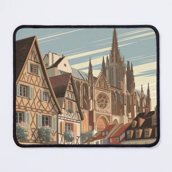 Item preview, Strasbourg Vintage Travel Poster designed and sold by TravelerRat.