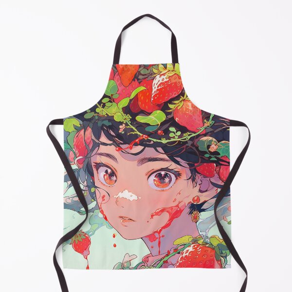 Item preview, Vibrant Strawberry Fruit Anime Girl designed and sold by bubblegoth.