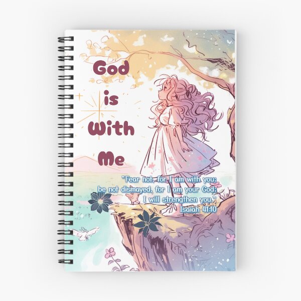 Item preview, Christian Faith Inspired Vintage Retro Manga Anime Art - God is With Me designed and sold by FaithSakura.
