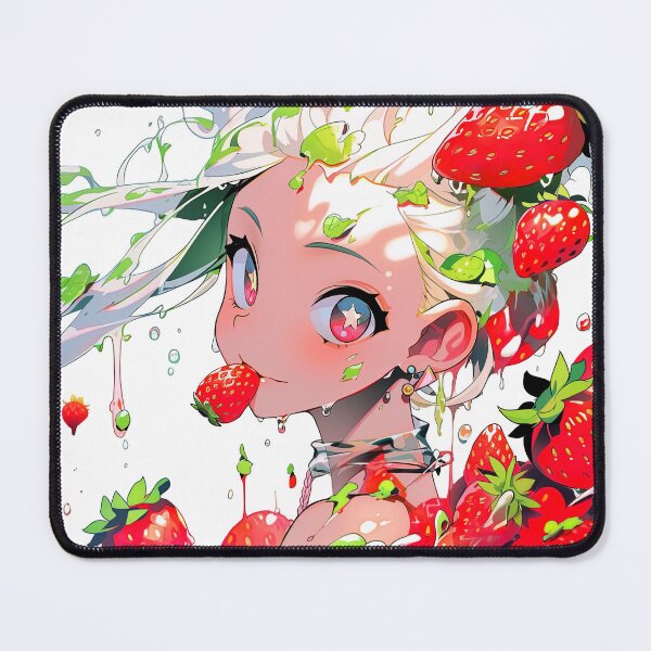 Item preview, Playful Strawberry Anime Girl designed and sold by bubblegoth.
