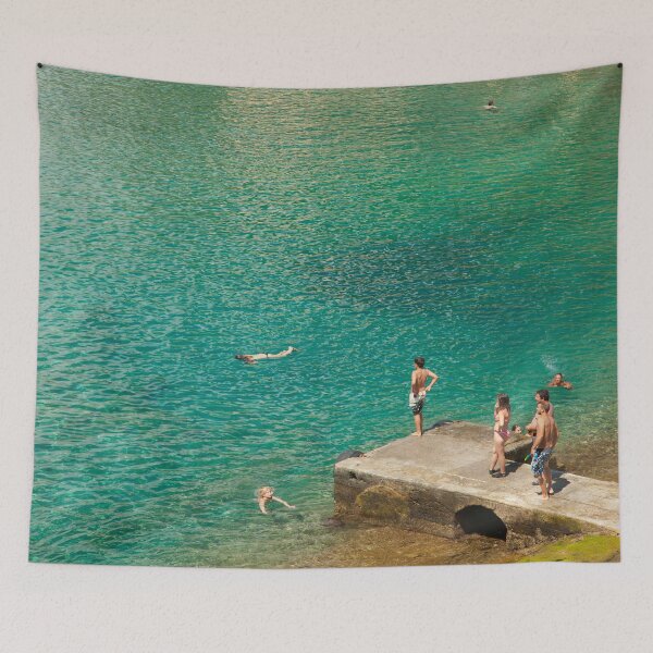 Item preview, People swimming in lagoon designed and sold by Gaspar Avila.