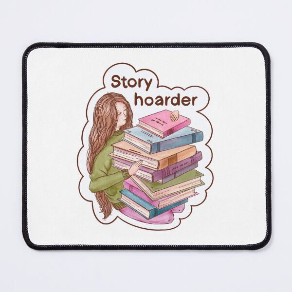 Item preview, Story Hoarder - Aesthetic Book Lover Art | Cute Bookworm Gift For Reading Lovers designed and sold by OndeArt.