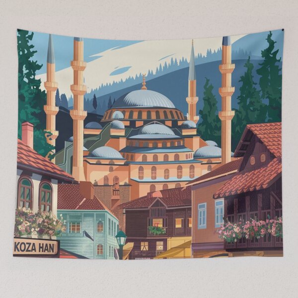 Item preview, Bursa Vintage Travel Poster designed and sold by TravelerRat.