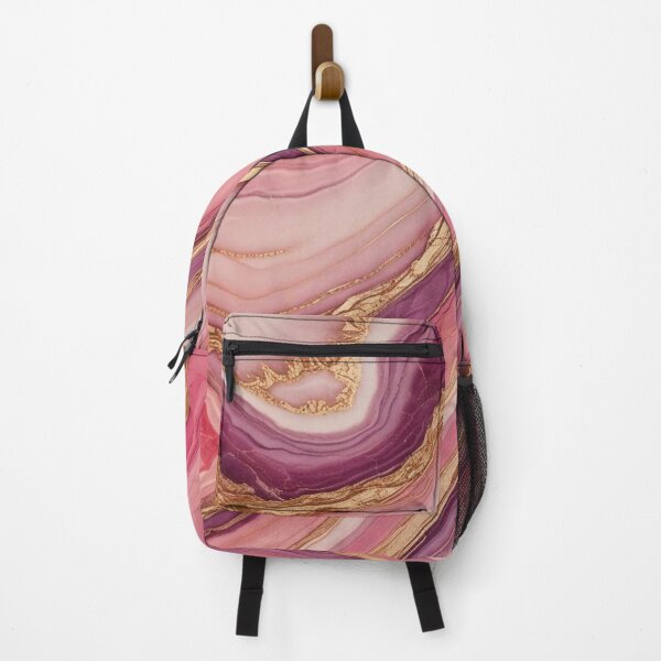 Item preview, Beautiful Pink, Purple, and Gold Marble Abstract Art designed and sold by Art-by-Rita.