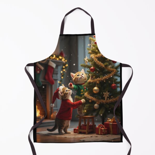 Item preview, Christmas Kittens Spreading Festive Cheer designed and sold by ArtCreator2023.