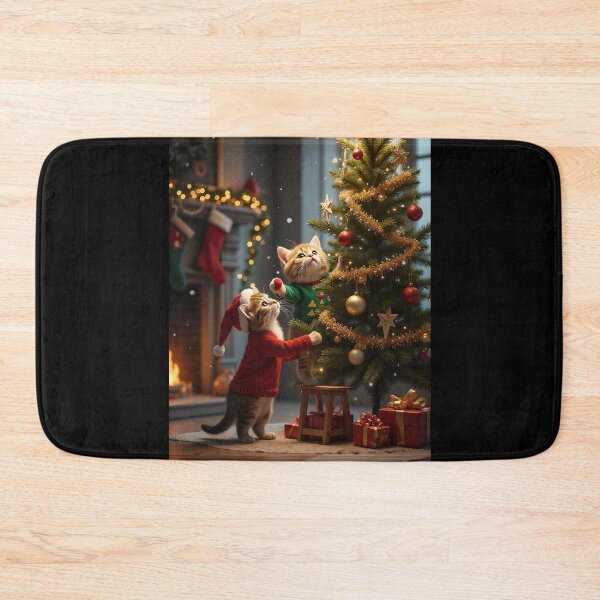 Item preview, Christmas Kittens Spreading Festive Cheer designed and sold by ArtCreator2023.