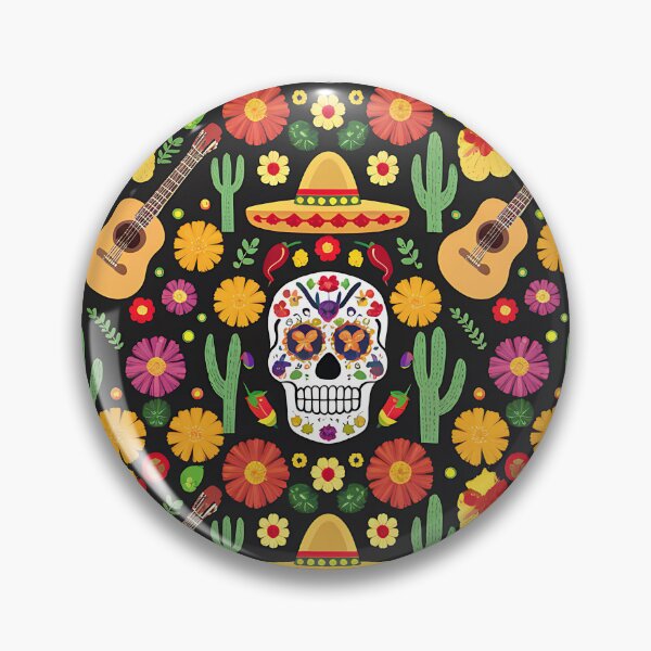 Item preview, Colorful sugar skulls and floral pattern designed and sold by Haji  Kamora.
