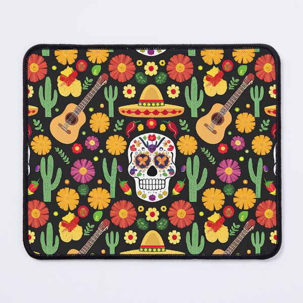 Item preview, Colorful sugar skulls and floral pattern designed and sold by Haji  Kamora.